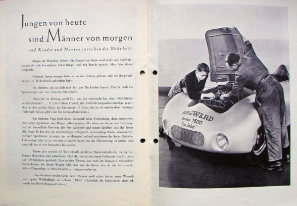 Borgward Modelprogram 1951 "Sechs Personen suchen ein Auto" Carbrochure (10025)